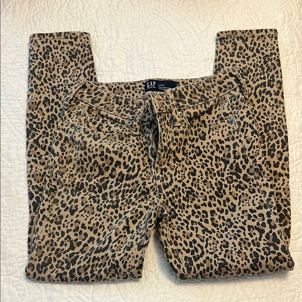 GAP Cheetah Print Skinny Jeans